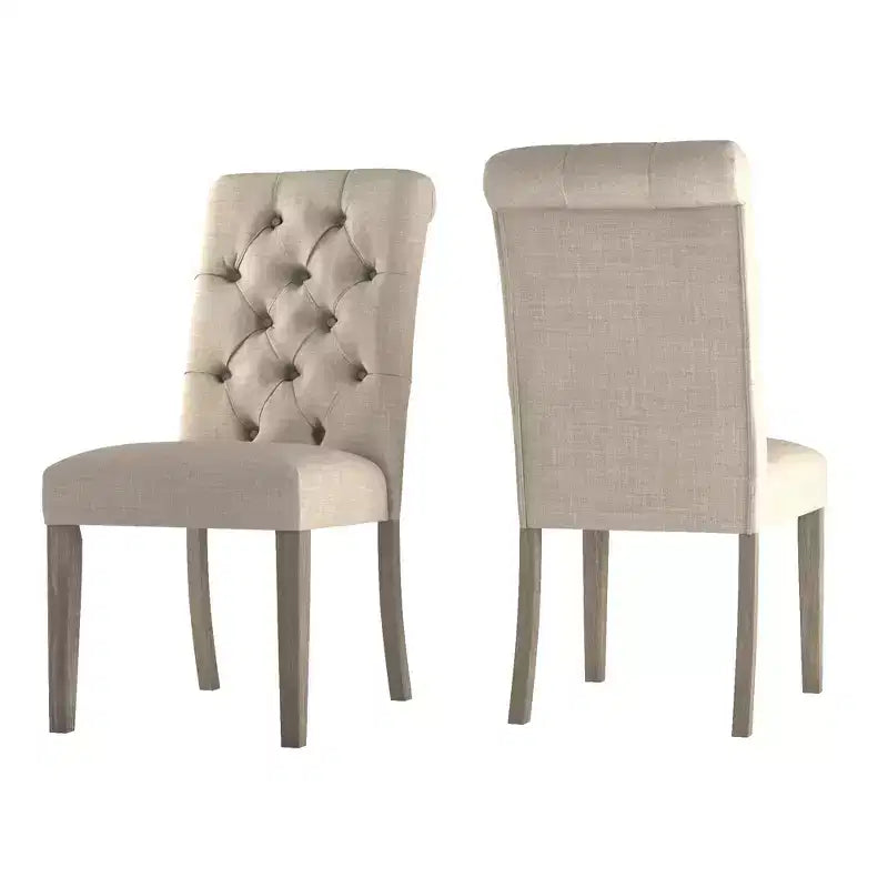 Gramercy Tufted Rolled Back Parsons Chairs (Set of 2) - iNSPIREQ