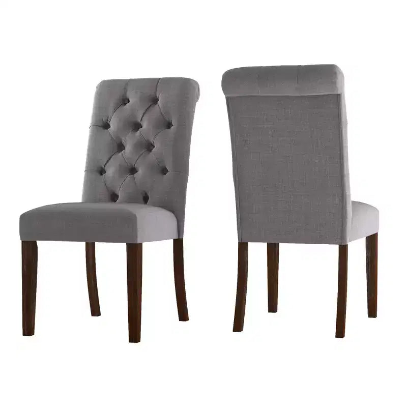 Chaises Parsons Gramercy à dossier roulé et touffeté (lot de 2) - iNSPIREQ