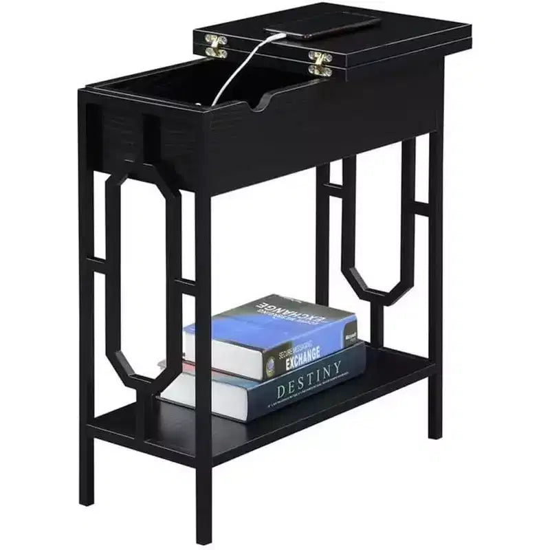 Table d'appoint rectangulaire en métal HomeStock 1 pièce