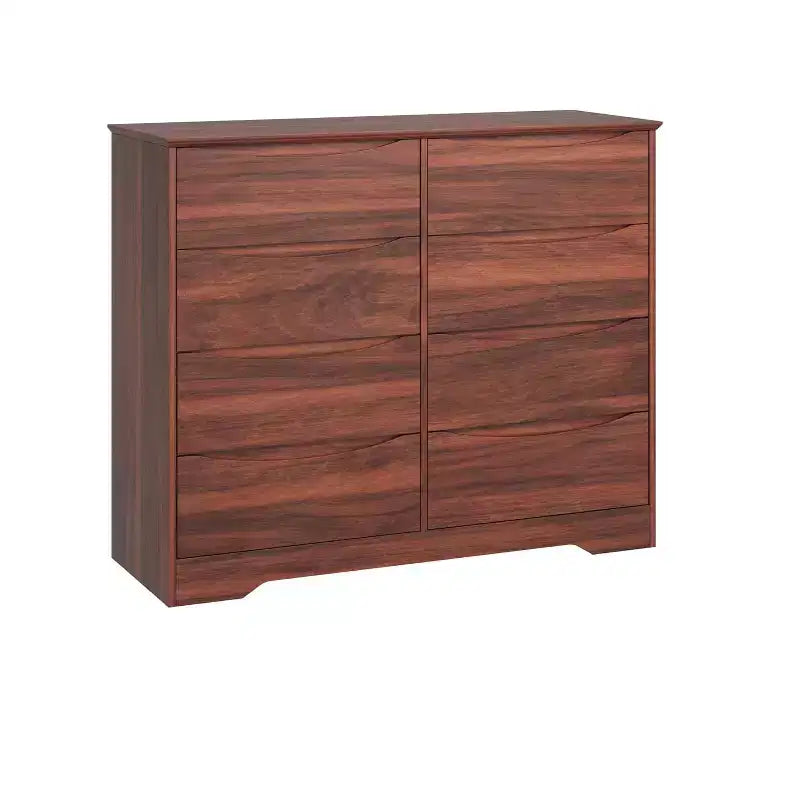 Commode en bois à 8 tiroirs, armoire moderne avec rangement profond, grande commode avec plateau large, longue commode de rangement pour chambre à coucher, salon.