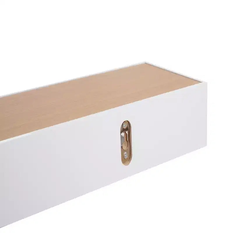 NAYSAYE Étagères Flottantes Murales en Bois avec Supports Invisibles pour Salle de Bain Chambre Salon Cuisine, Multicolore
