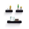 NAYSAYE Étagères Flottantes Murales en Bois avec Supports Invisibles pour Salle de Bain Chambre Salon Cuisine, Multicolore