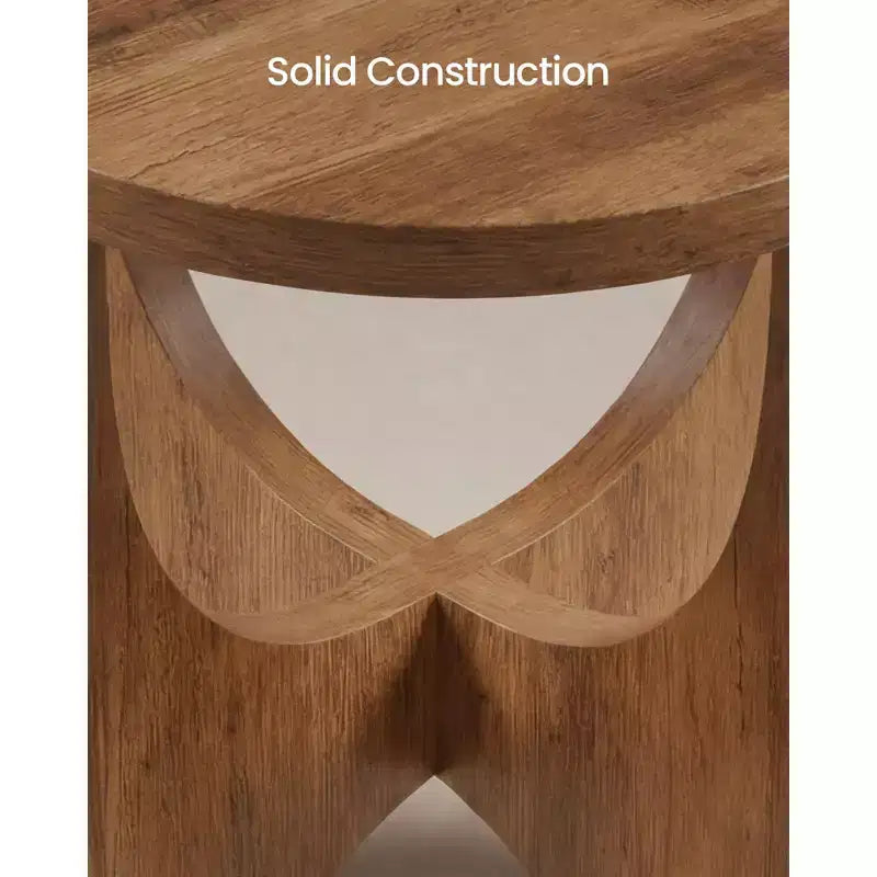 Table d'appoint VASAGLE, petite table de bout à 2 niveaux, table de chevet avec étagère inférieure pour petits espaces, salon, chambre