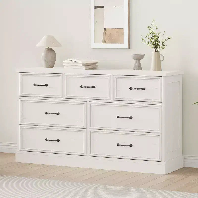 Commode à tiroirs à niveaux multiples, bahut moderne du milieu du siècle, poignée métallique, pour salon, entrée