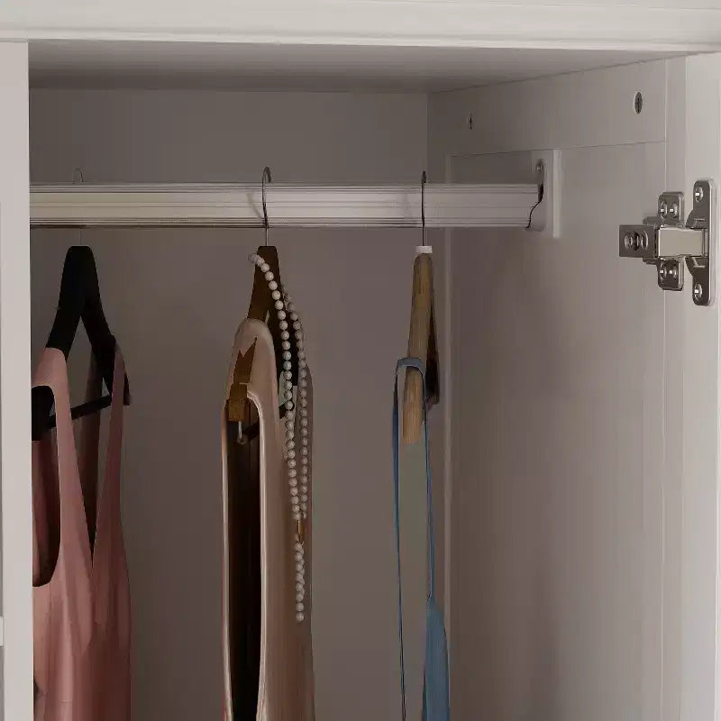 Armoire-penderie Famapy 2 portes et 3 tiroirs avec pieds hauts
