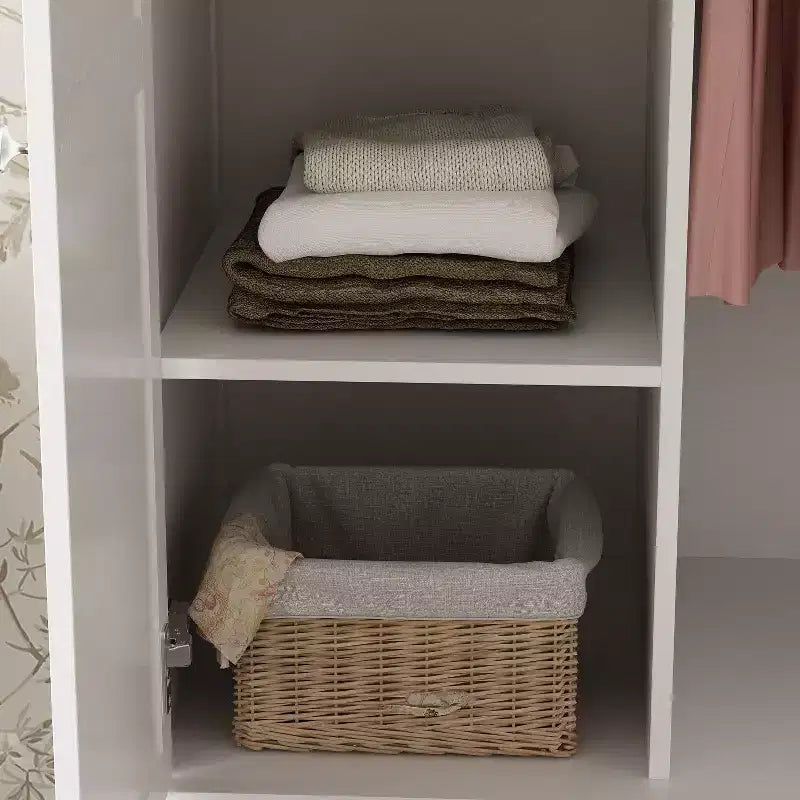 Armoire-penderie Famapy 2 portes et 3 tiroirs avec pieds hauts