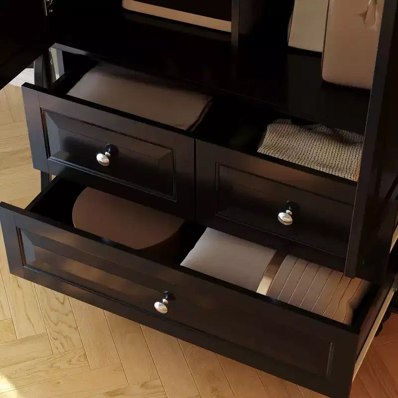 Armoire-penderie Famapy 2 portes et 3 tiroirs avec pieds hauts