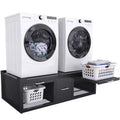GDLF Washer and Dryer Pedestals, Universal Washer and Dryer Stand with Pull-Out Shelf, Black