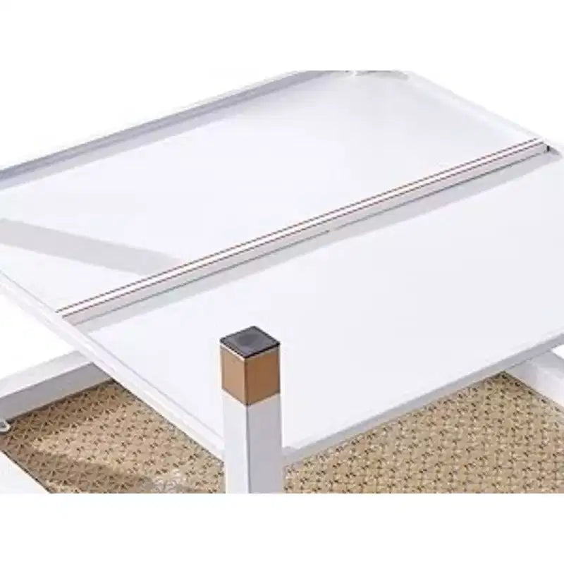 Table basse GDFStudio Everett en verre maillé doré avec cadre en métal