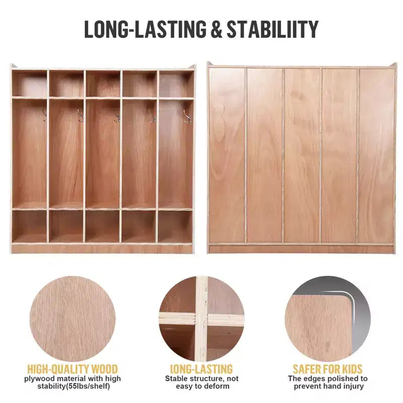 Casier de rangement à 5 sections pour chambre d'enfant, étagère de rangement mobile peu encombrante pour enfants, pour la maison, le salon