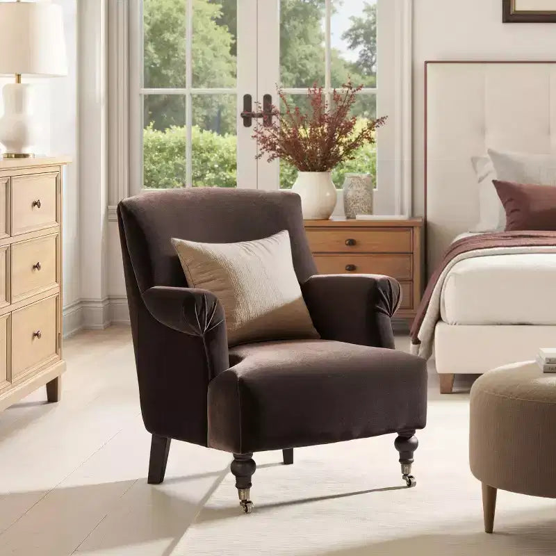 Fauteuil d'appoint Jennifer Taylor Home Eloise 30 avec accoudoirs plissés