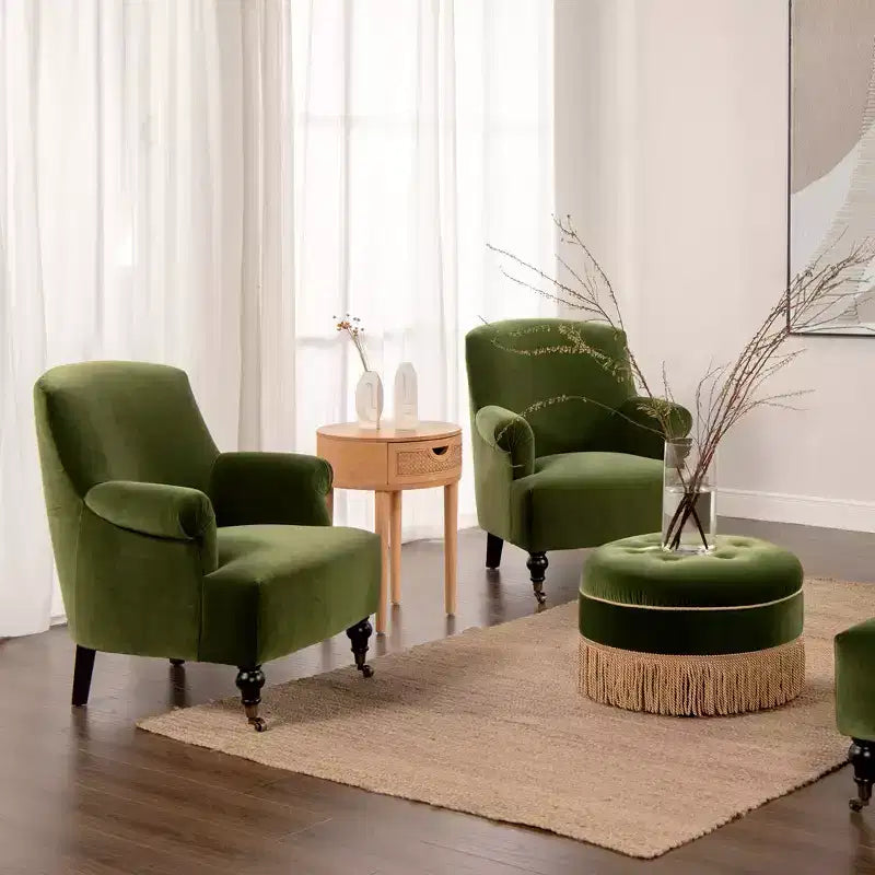 Fauteuil d'appoint Jennifer Taylor Home Eloise 30 avec accoudoirs plissés