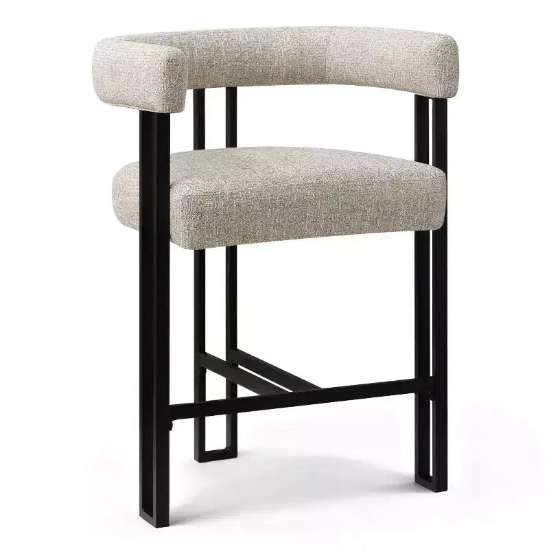 Tabourets de bar rembourrés modernes à hauteur de comptoir, tabourets de 24 pouces pour îlot de cuisine avec dossier, chaises de comptoir en tissu pour salle à manger ou bar à la maison - Panipeachy