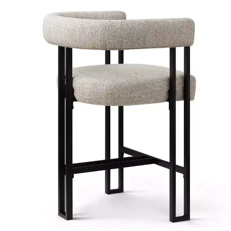 Tabourets de bar rembourrés modernes à hauteur de comptoir, tabourets de 24 pouces pour îlot de cuisine avec dossier, chaises de comptoir en tissu pour salle à manger ou bar à la maison - Panipeachy