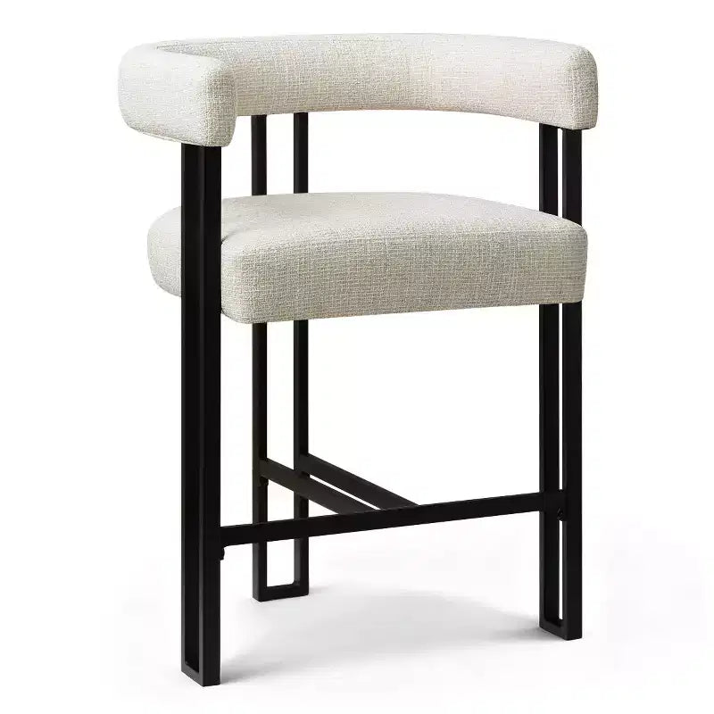 Tabourets de bar rembourrés modernes à hauteur de comptoir, tabourets de 24 pouces pour îlot de cuisine avec dossier, chaises de comptoir en tissu pour salle à manger ou bar à la maison - Panipeachy