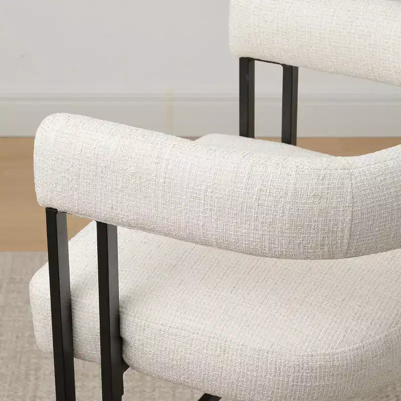 Tabourets de bar rembourrés modernes à hauteur de comptoir, tabourets de 24 pouces pour îlot de cuisine avec dossier, chaises de comptoir en tissu pour salle à manger ou bar à la maison - Panipeachy