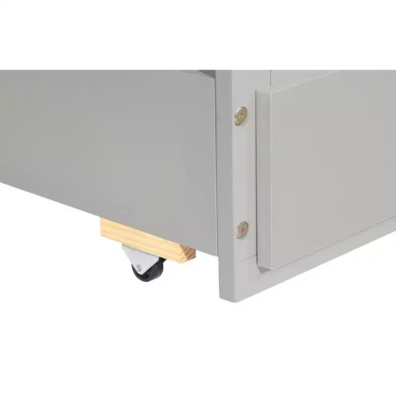 MAYEERTY Lit mezzanine complet en pin massif avec bureau sous le lit et espace optimisé