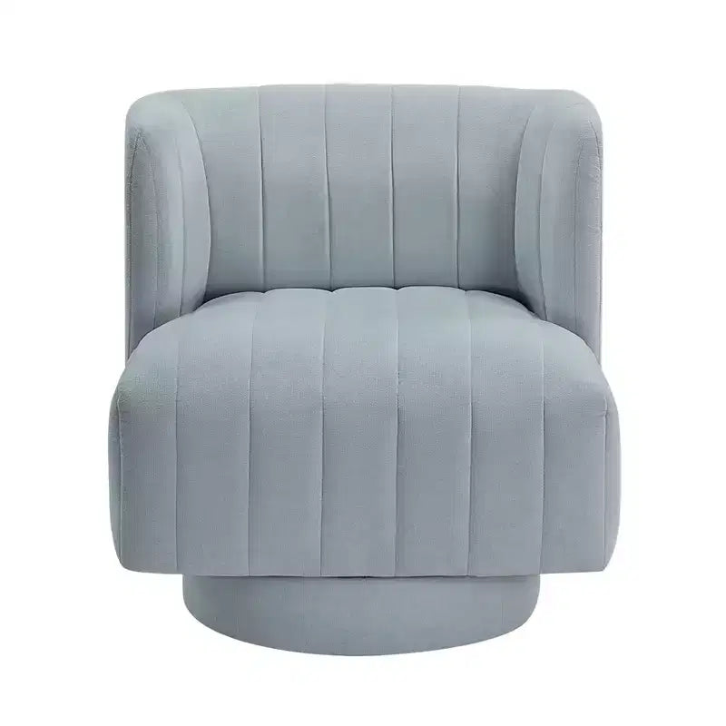 Fauteuil d'appoint contemporain pivotant à 360 degrés en tissu avec dossier incurvé GDFStudio Avery