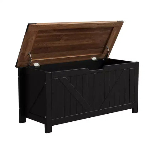 39.4 Lift-Top Wood Storage Bench, Vintage Entryway Organizer & Toy Chest, Multifunctional Trunk Box Accent Furniture for Home or Living Room