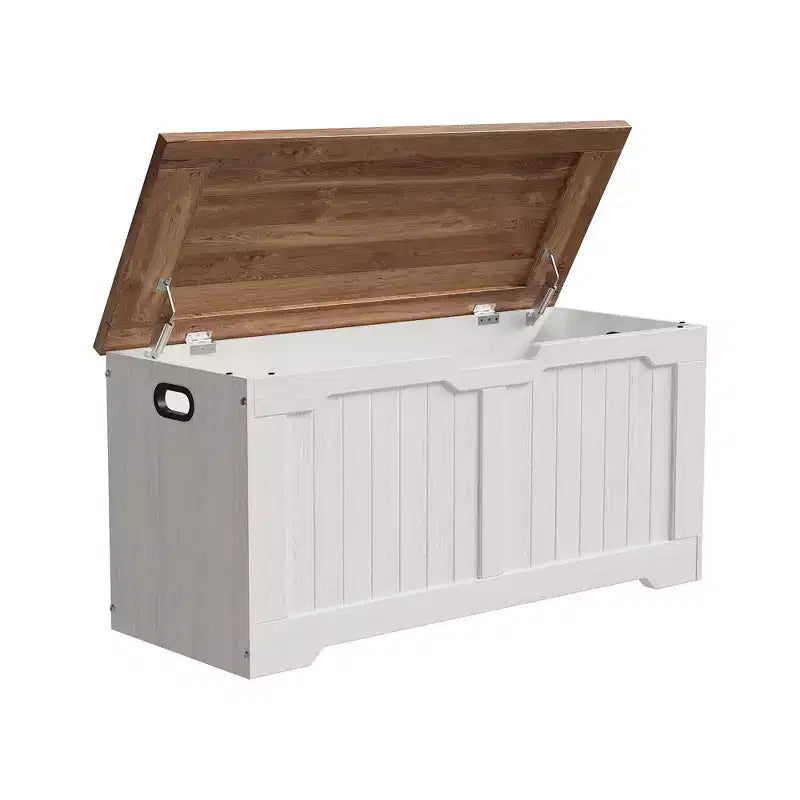 Banc de rangement en bois à dessus relevable de 39,4 po, organisateur d'entrée vintage et coffre à jouets, meuble d'appoint multifonctionnel pour la maison ou le salon
