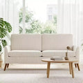 Dyonery 68 Corduroy Loveseat Sofa with Spring Cushions Solid Wood Frame Deep Seat for Living Room Bedroom