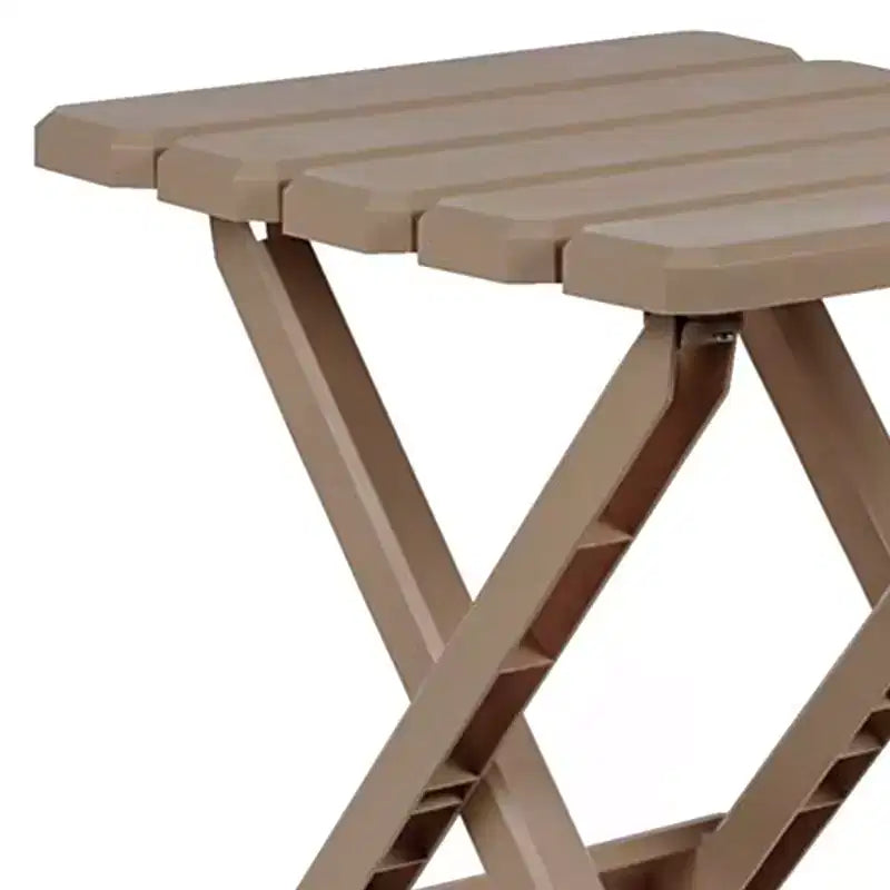 Camco Table d'appoint pliante portable Adirondack, petite, pour camping, résistante aux intempéries, antirouille, en plastique durable, pour utilisation intérieure et extérieure, coloris sauge