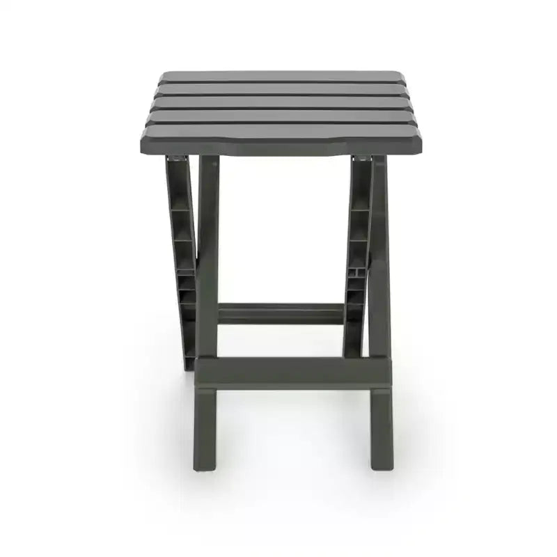 Camco Table d'appoint pliante portable Adirondack, petite, pour camping, résistante aux intempéries, antirouille, en plastique durable, pour utilisation intérieure et extérieure, coloris sauge