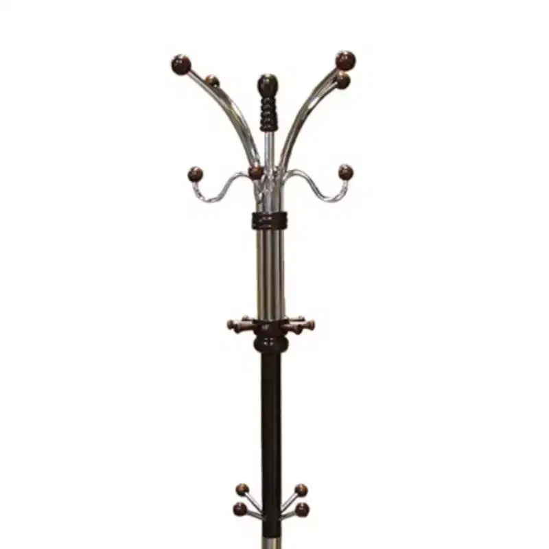 Porte-manteau GDFStudio Lorena moderne 73, en chrome et bois