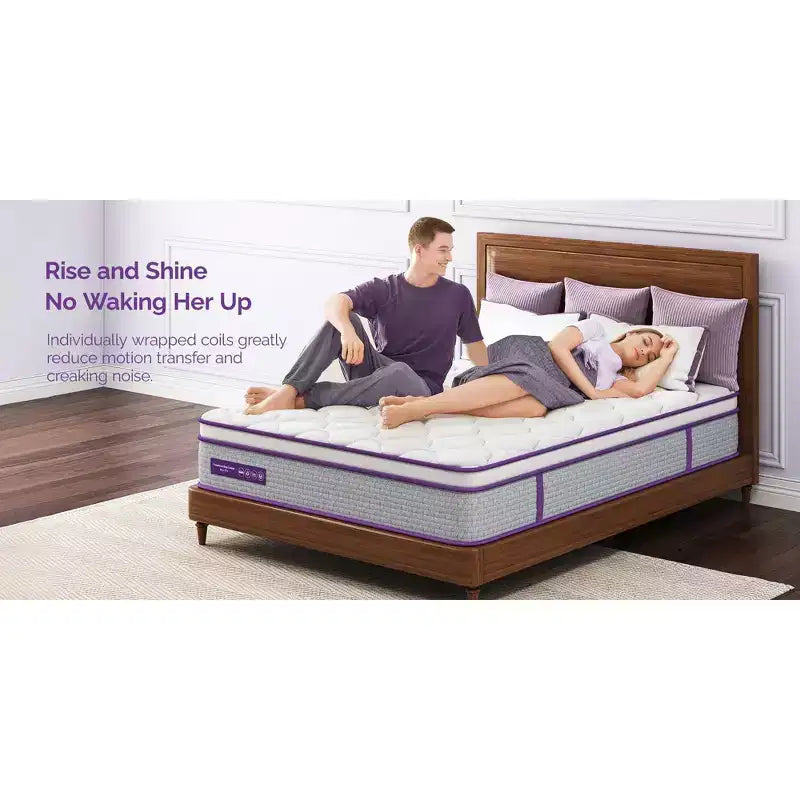 Sersper matelas hybride à ressorts et mousse à mémoire de forme 12 pouces - Compatible avec les lits plateformes, les sommiers tapissiers ou les lits à lattes