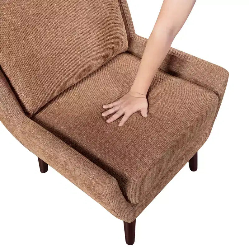Chaise d'appoint contemporaine rembourrée en chenille Harper de GDFStudio