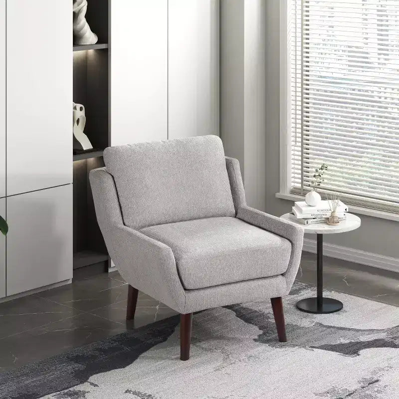 Chaise d'appoint contemporaine rembourrée en chenille Harper de GDFStudio