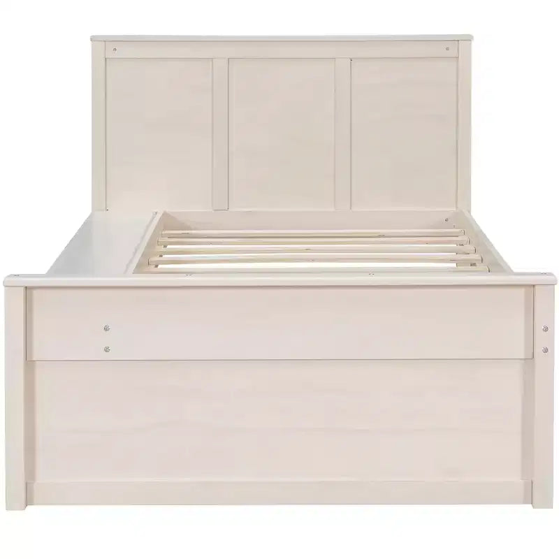 Cadre de lit plateforme en bois double/complet avec lit gigogne et armoire de rangement pour chambre, salon - ModernLuxe