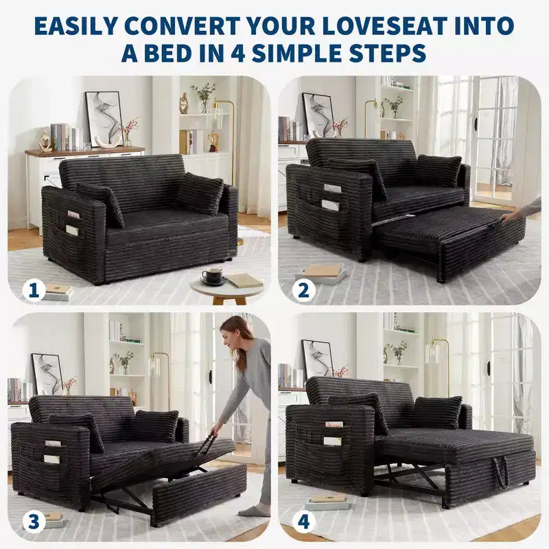 Canapé convertible 48 pouces pour salon, chambre et appartement
