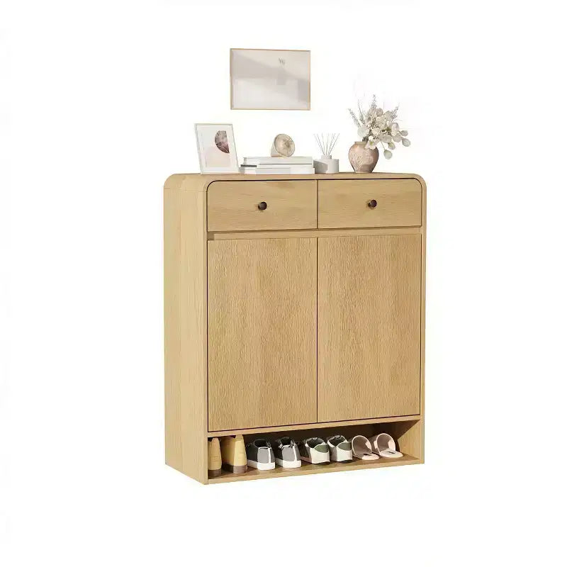 Meuble à chaussures étroit avec 2 tiroirs et 2 portes pour entrée et petits espaces