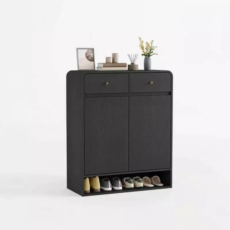 Meuble à chaussures étroit avec 2 tiroirs et 2 portes pour entrée et petits espaces