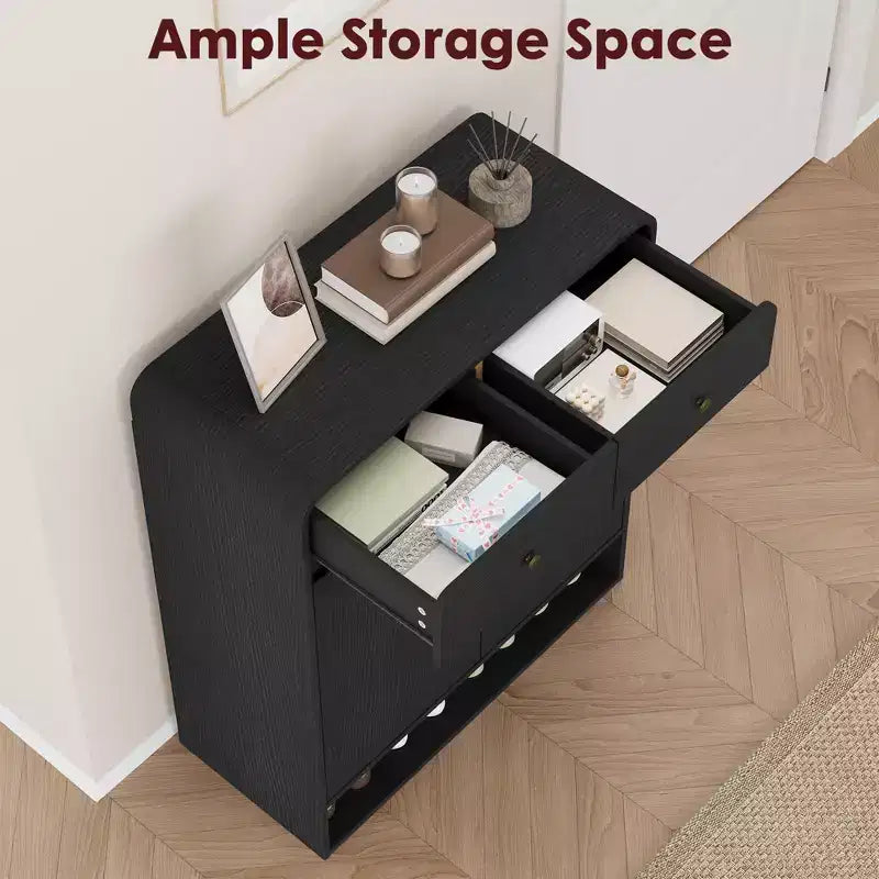Meuble à chaussures étroit avec 2 tiroirs et 2 portes pour entrée et petits espaces
