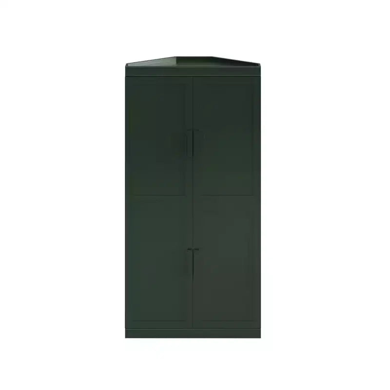 Meuble d'angle Dovelina avec étagères réglables, buffet, meuble à vin, meuble de cuisine et de salle à manger avec portes en bois - 31H x 31L, 36H x 31L