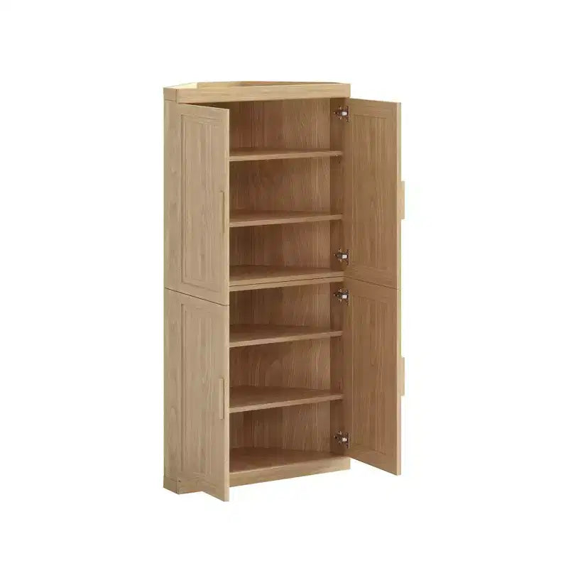 Meuble d'angle Dovelina avec étagères réglables, buffet, meuble à vin, meuble de cuisine et de salle à manger avec portes en bois - 31H x 31L, 36H x 31L