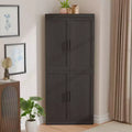 Meuble d'angle Dovelina avec étagères réglables, buffet, meuble à vin, meuble de cuisine et de salle à manger avec portes en bois - 31H x 31L, 36H x 31L