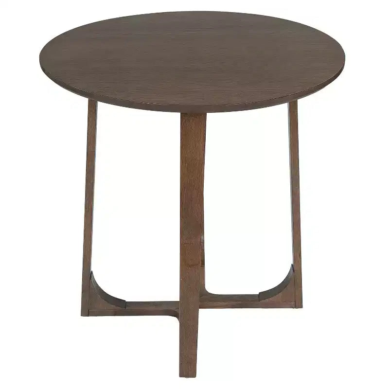 Christopher Knight Home Kenta Table de bar ronde moderne en bois d'hévéa de 89 cm de hauteur avec piètement géométrique à plusieurs pieds