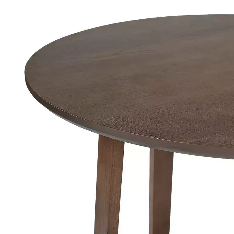 Christopher Knight Home Kenta Table de bar ronde moderne en bois d'hévéa de 89 cm de hauteur avec piètement géométrique à plusieurs pieds