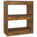 vidaXL Book Cabinet Smoked Oak Engineered wood Medium Book Cabinet
