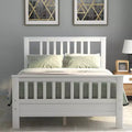 FAMYYT Full Size Wood Platform Bed?With Headboard and Footboard, Easy Assembly, White