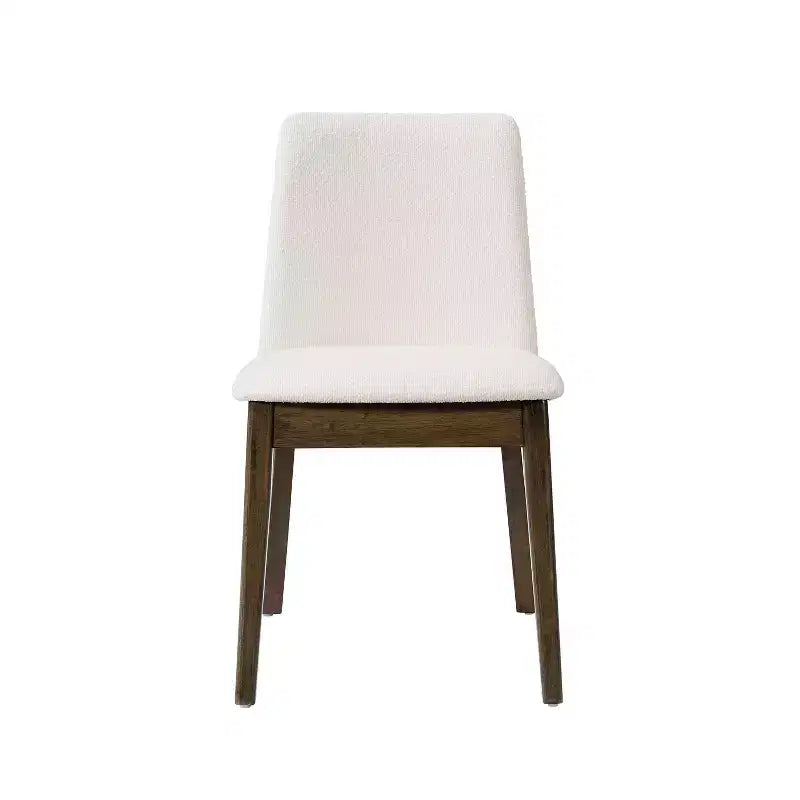 Chaises de salle à manger ModernLuxe, chaises d'appoint sans accoudoirs en bois d'hévéa avec siège rembourré - Lot de 2