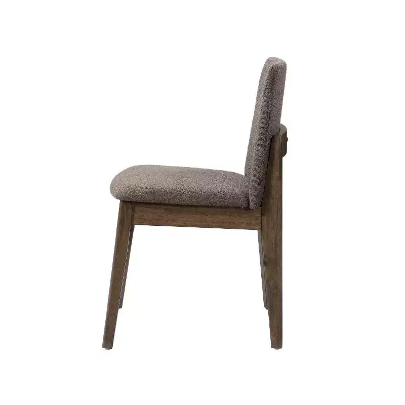 Chaises de salle à manger ModernLuxe, chaises d'appoint sans accoudoirs en bois d'hévéa avec siège rembourré - Lot de 2