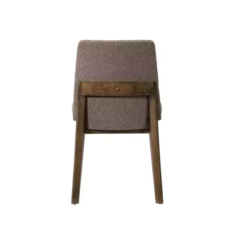 Chaises de salle à manger ModernLuxe, chaises d'appoint sans accoudoirs en bois d'hévéa avec siège rembourré - Lot de 2