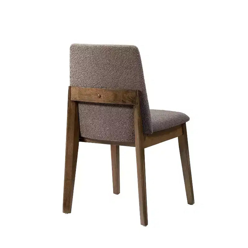 Chaises de salle à manger ModernLuxe, chaises d'appoint sans accoudoirs en bois d'hévéa avec siège rembourré - Lot de 2