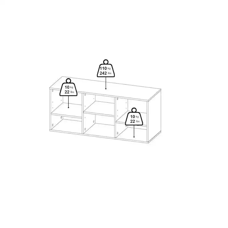 Tvilum, Banc de rangement Hyper 6, Jackson Hickory