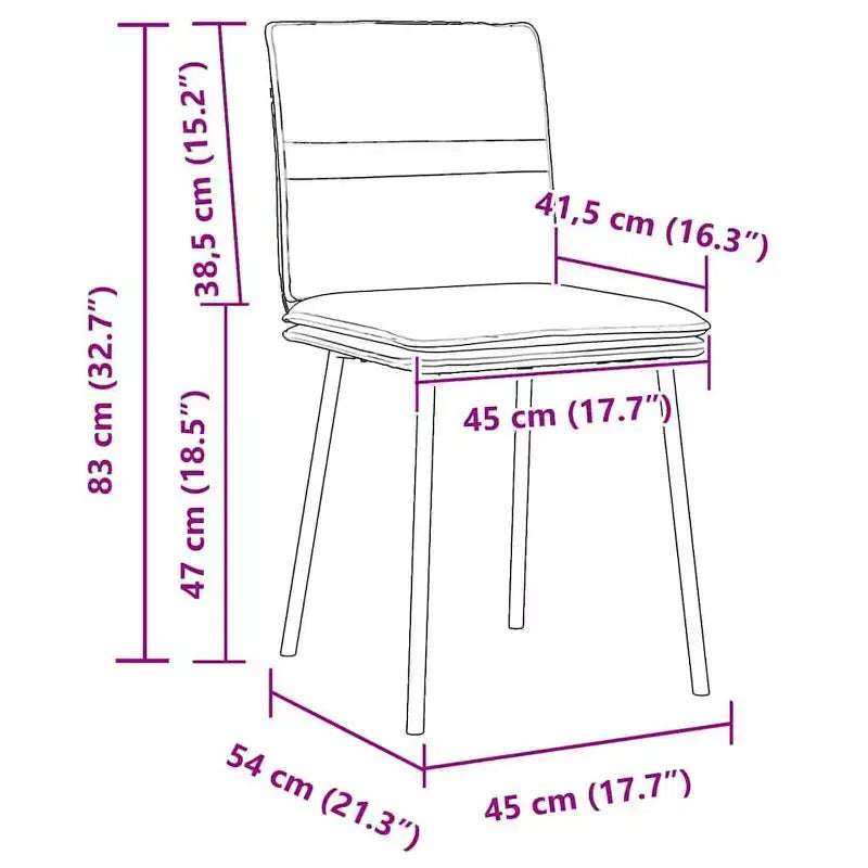 vidaXL Chaises de salle à manger, 4 pcs, velours noir, contreplaqué, métal