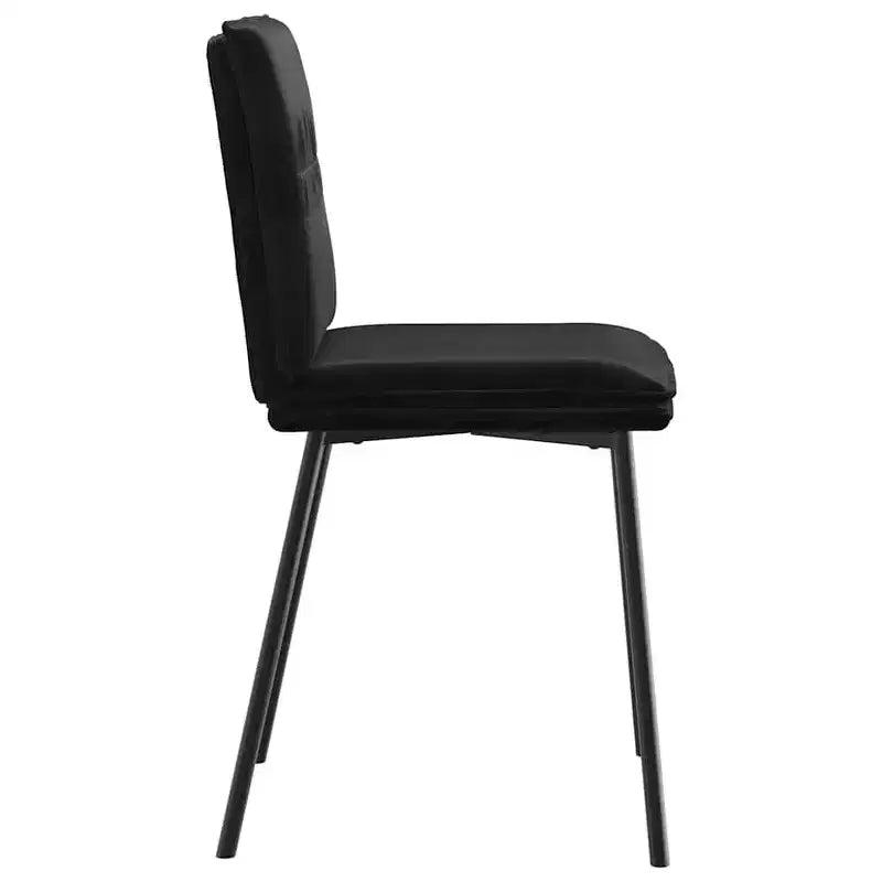 vidaXL Chaises de salle à manger, 4 pcs, velours noir, contreplaqué, métal